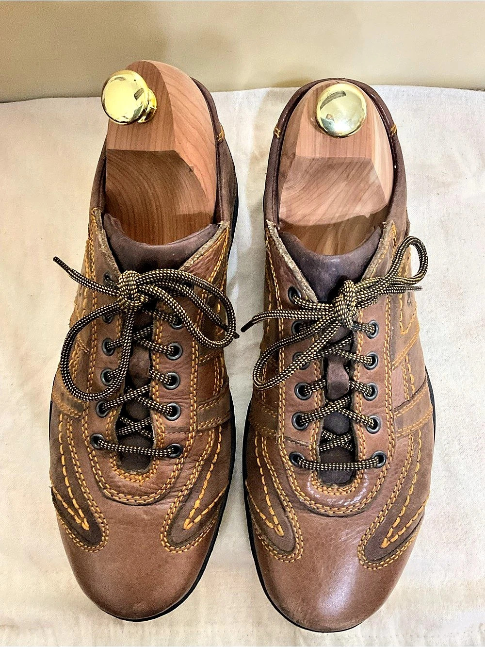 Born men’s shoes  Brown Leather-Style Boat Shoes